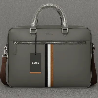 HUGO BOSS LAPTOP BAG - GREY
